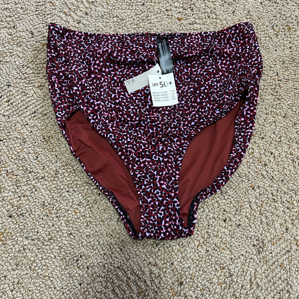 Amazon Essentials Brick red and Black Swim Bottoms